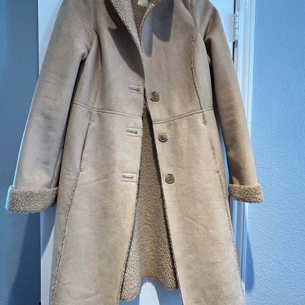Women's Tan Shearling Coat